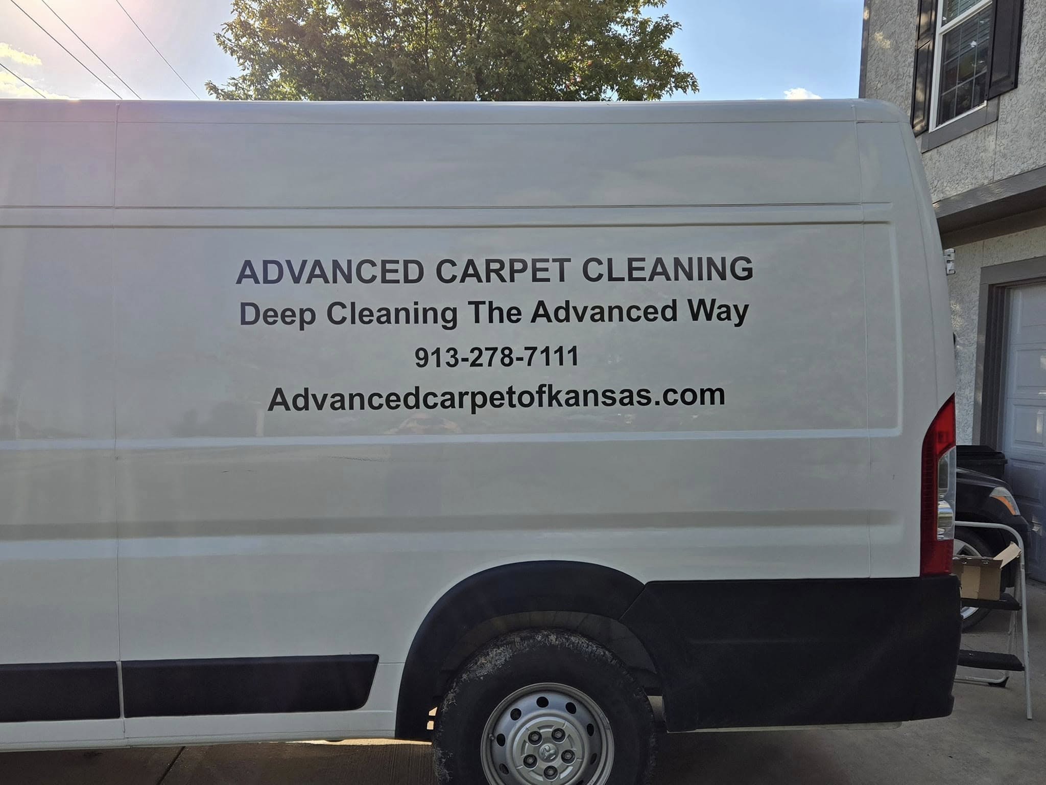 Advanced Carpet Cleaning vehicle lettering